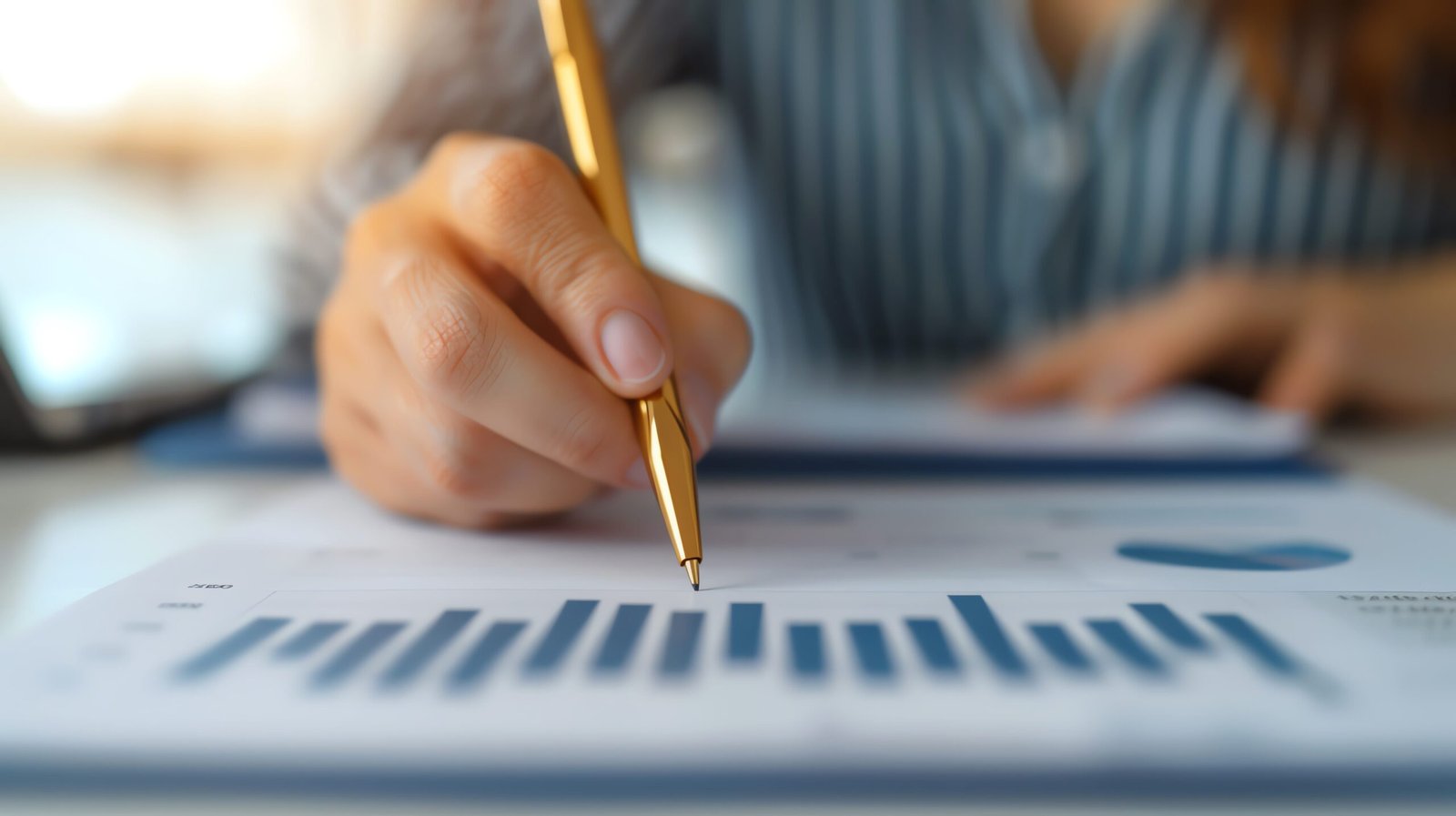 a person holding a pen